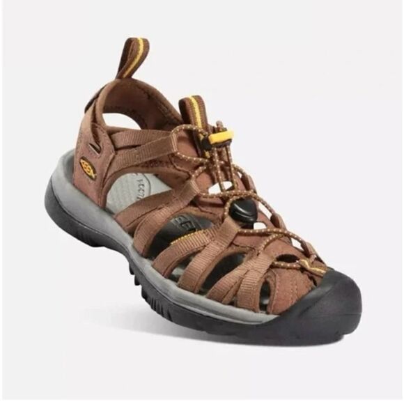 Keen Women's Whisper Sandal Coffee Liqueur/KEEN Yellow